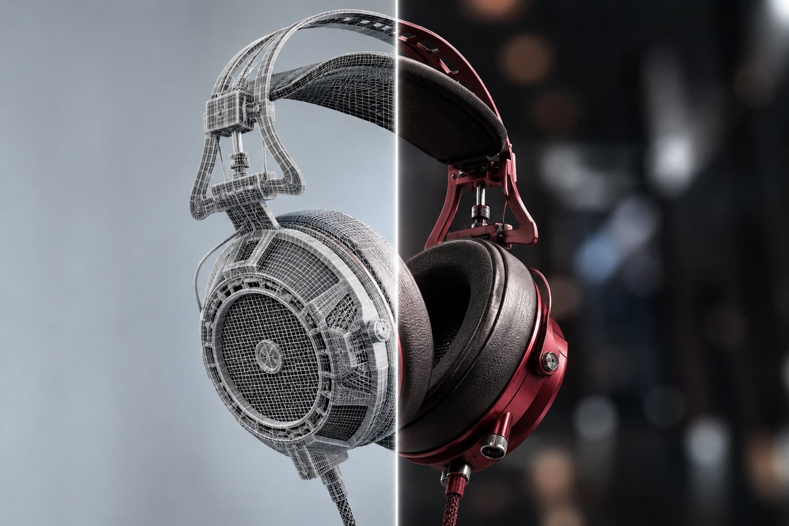 Hard-surface build: the mesh, and the frame the catalogue ships
